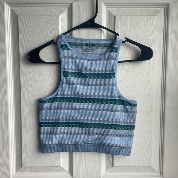 Garage Ribbed Halter Crop Top - Picture 1 of 3